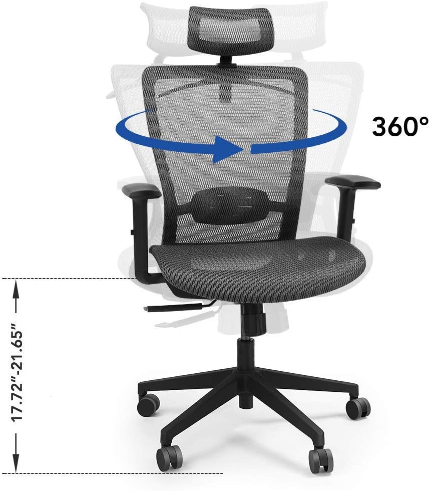Black Mesh Ergonomic Office Chair E949673
