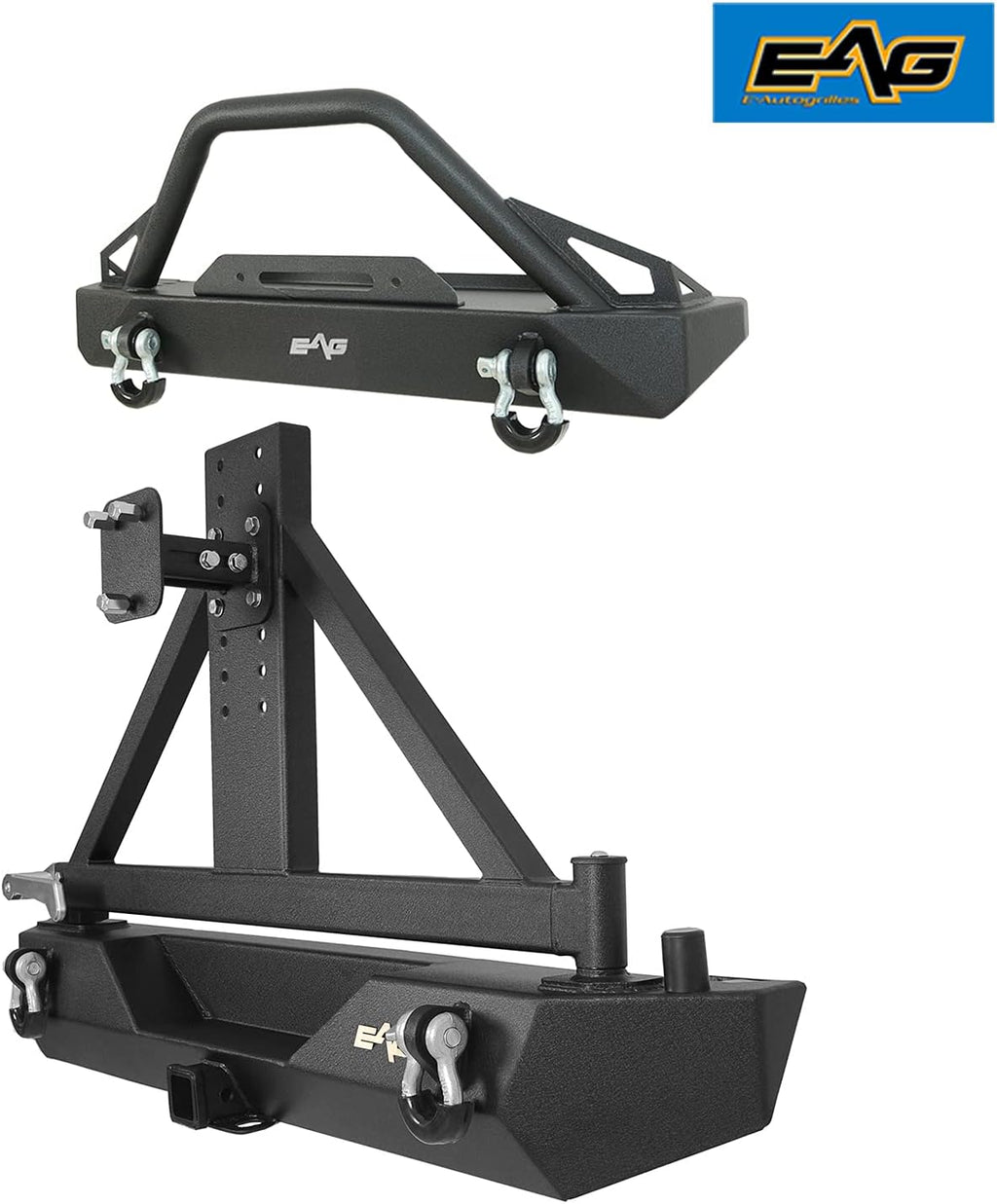 Heavy Duty Front and Rear Bumper with Tire Carrier Combo F8544