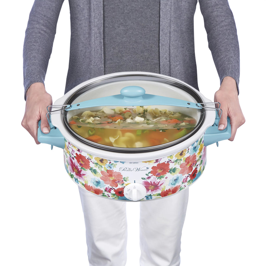 Portable 6 Quart Slow Cooker with Removable Crock X243409