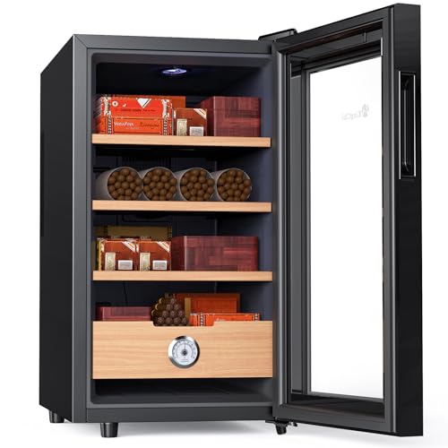 8L Electric Cigar Humidor Cabinet with Cedar Wood Shelves L484