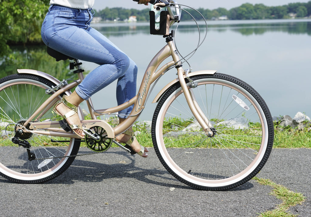 26 In. Rose Gold Women's Cruiser Bike Q17950