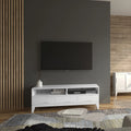 White 60 inch Wide Solid Hardwood TV Media Stand Z11066