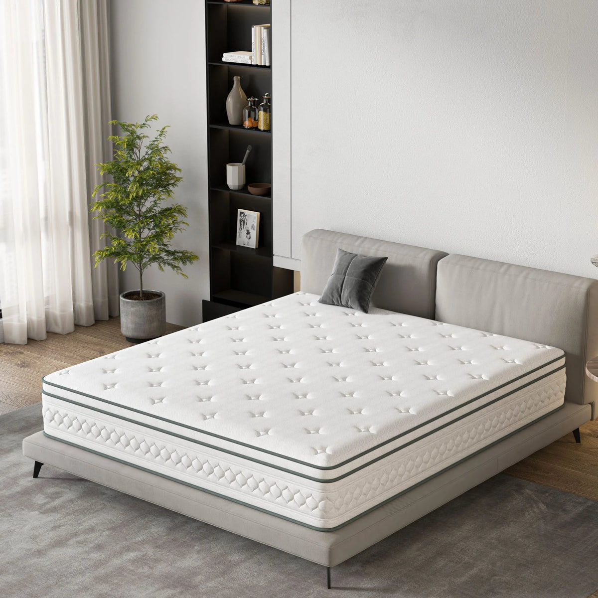 Queen 12 inch Cooling-Gel Memory Foam Innerspring Mattress N19928
