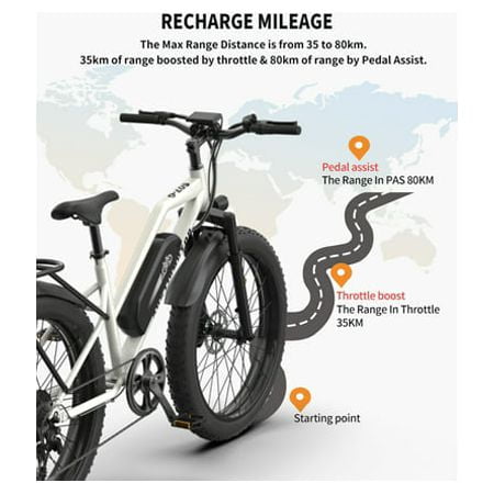 Electric Mountain Bike 750W 48V 13AH 26 4.0 inch Fat Tire R1472