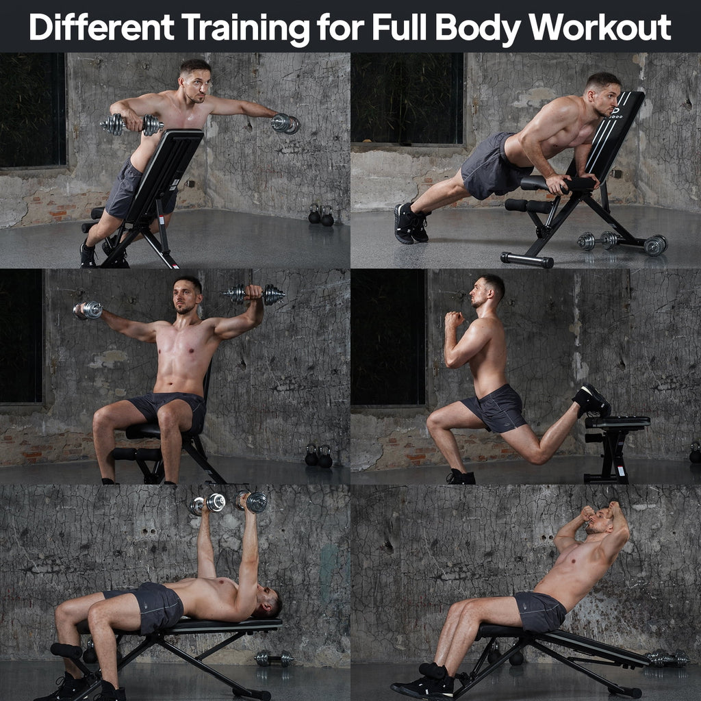 Foldable Adjustable Weight Bench P723