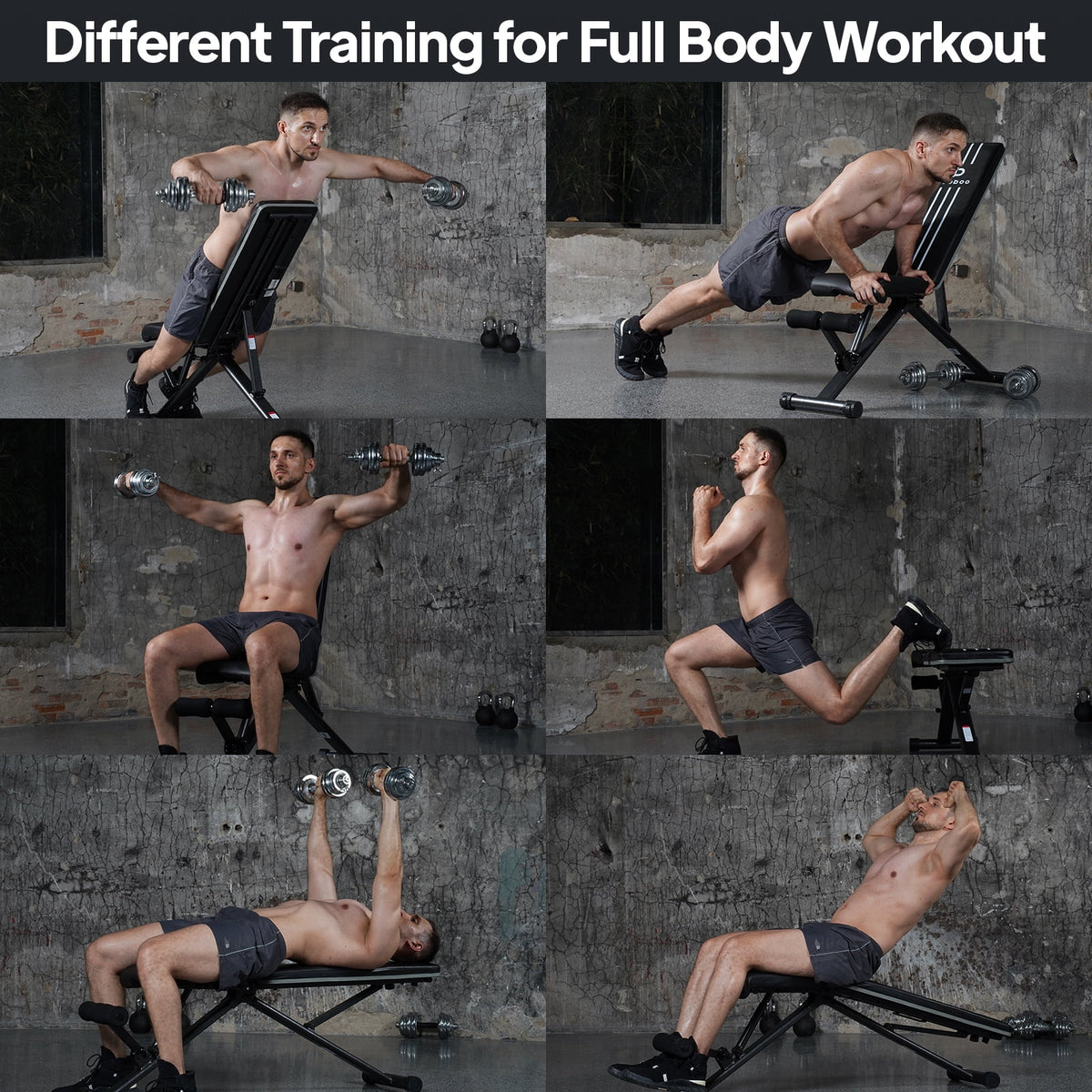 Foldable Adjustable Weight Bench P723