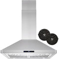 30" 380 CFM Ductless Island Range Hood in Stainless Steel C9807
