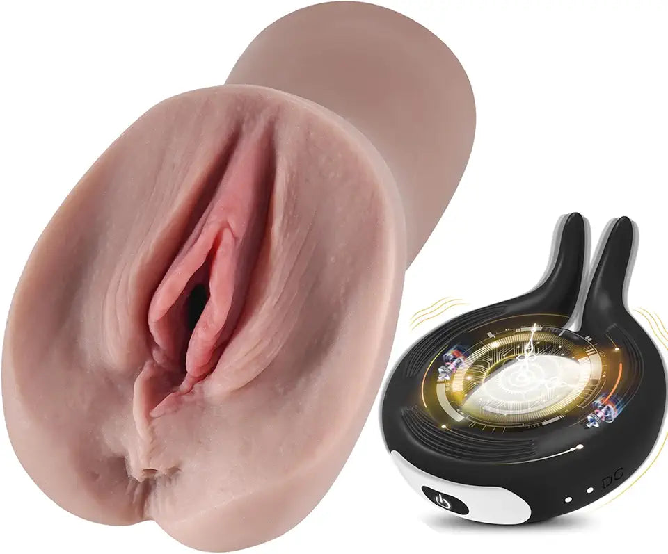 Male Masturbator Sex Toys + Vibrating Cock Ring L610