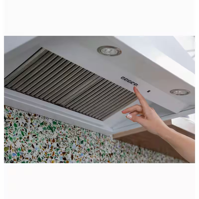 30 in. Wall Mount Range Hood with Light in Matte White X348007