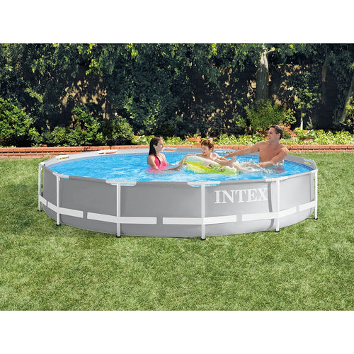 12 Foot Above Ground Swimming Pool with Pump & Ladder B5124