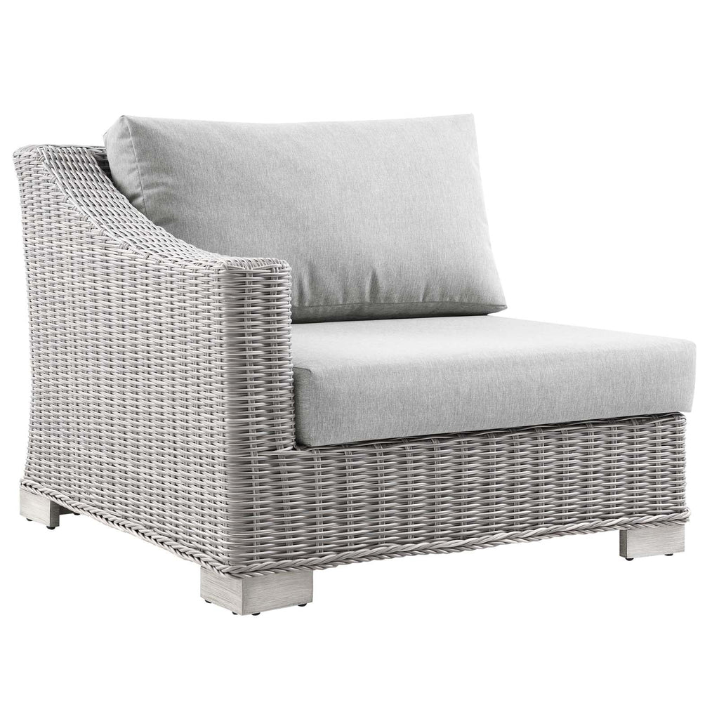 Grey Rattan Wicker Corner Chair E1549