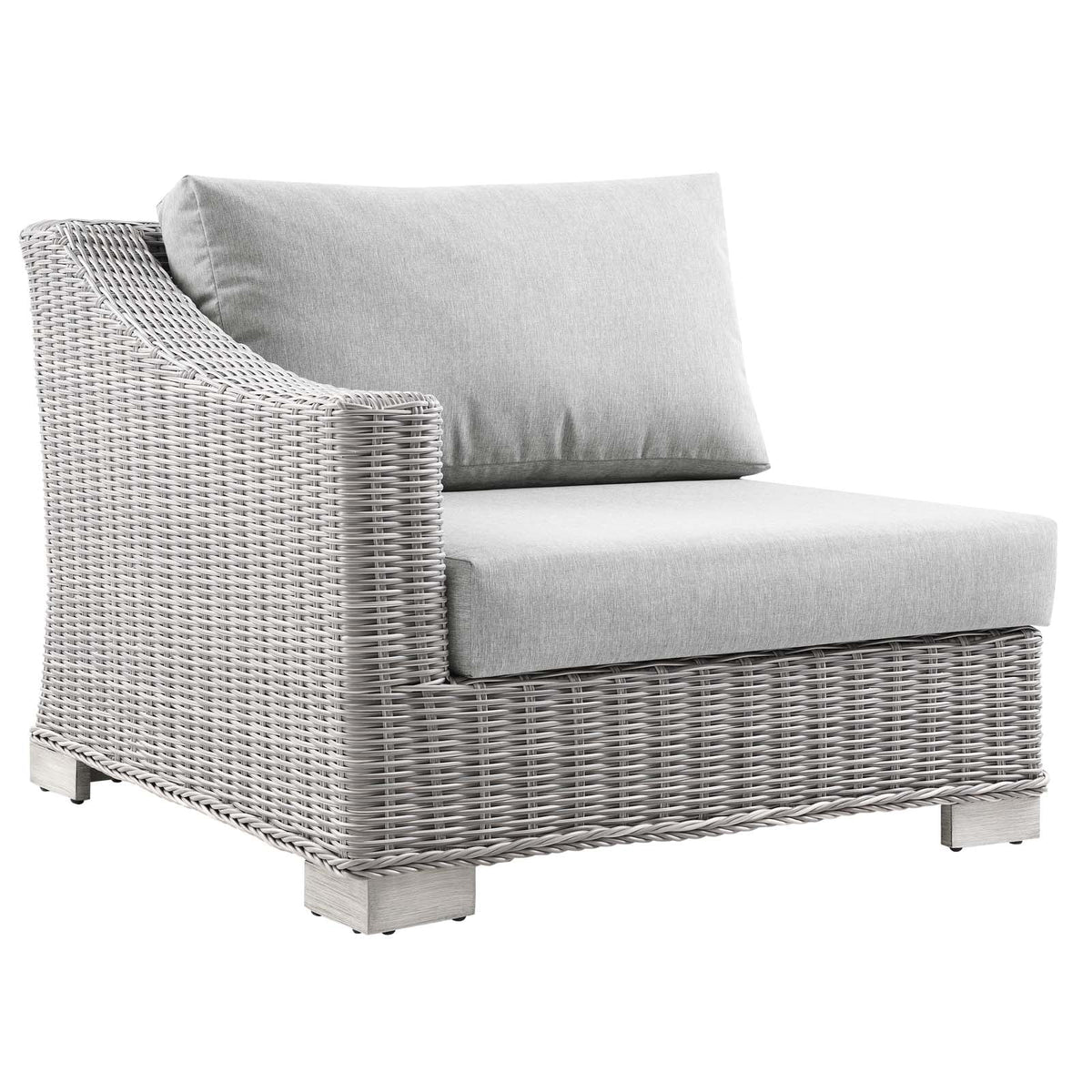 Grey Rattan Wicker Corner Chair E1549