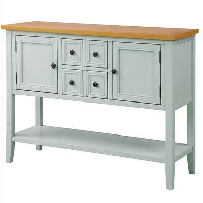 Ivory White Gold 4 Drawer Acacia Wood Server C769583