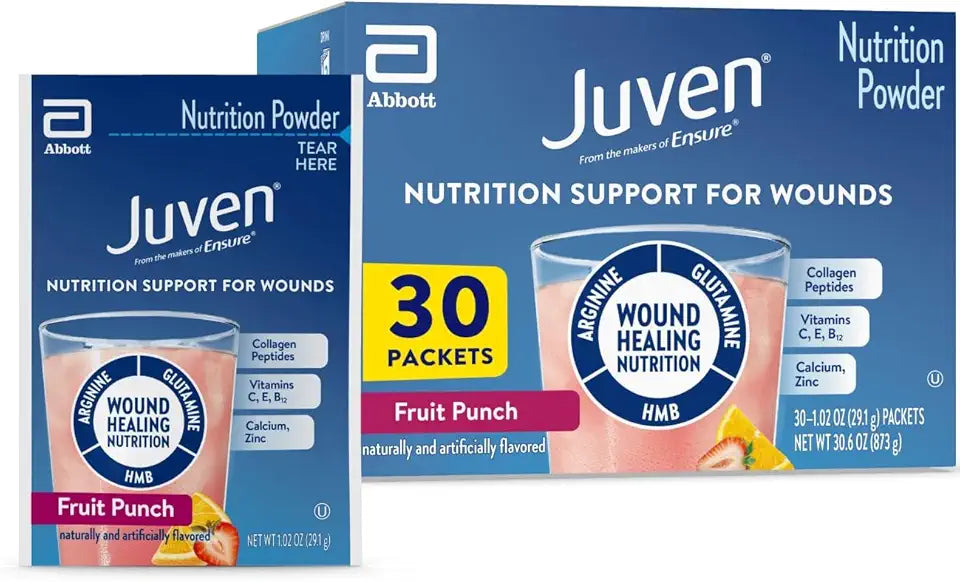Therapeutic Nutrition Drink Powder with Collagen Peptides, Amino Acids, and HMB, Fruit Punch, 30 Packets M3118