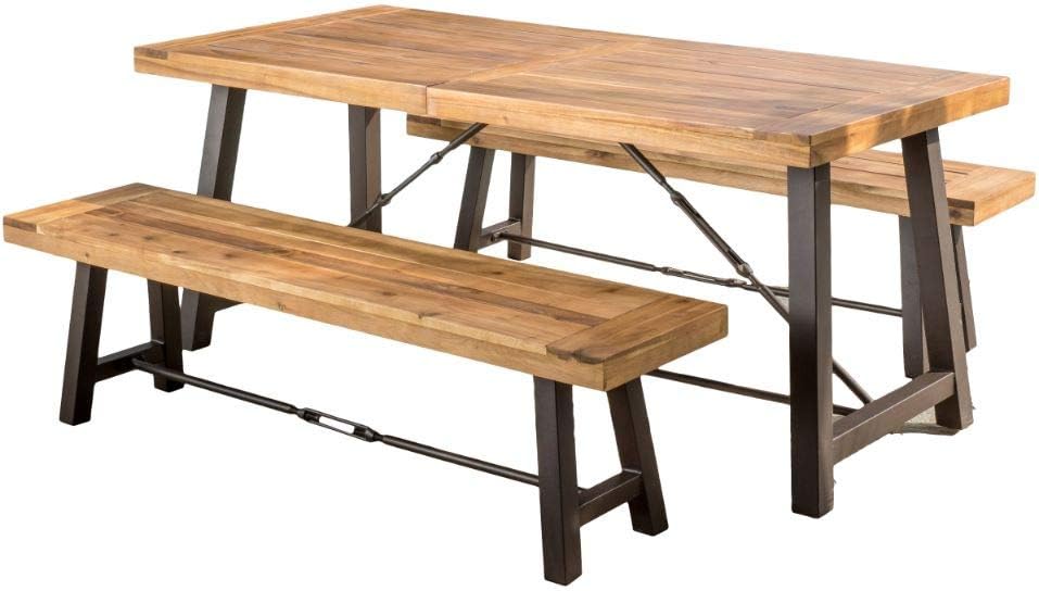 Acacia Wood 3 Pcs Dining Set O20016