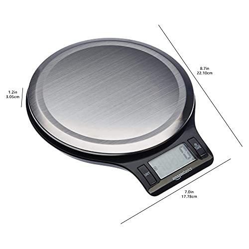 Digital Kitchen Scale with LCD Display, 11 pounds, Black and Stainless Steel L78931