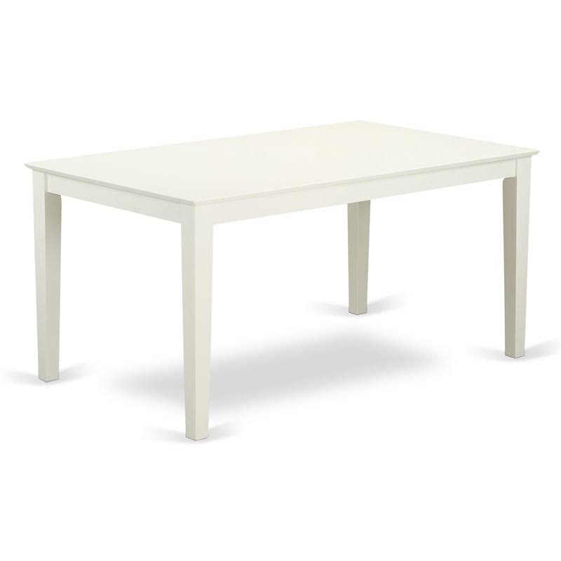 5pc White Rectangular 60 inch Table and 4 Chairs N7773
