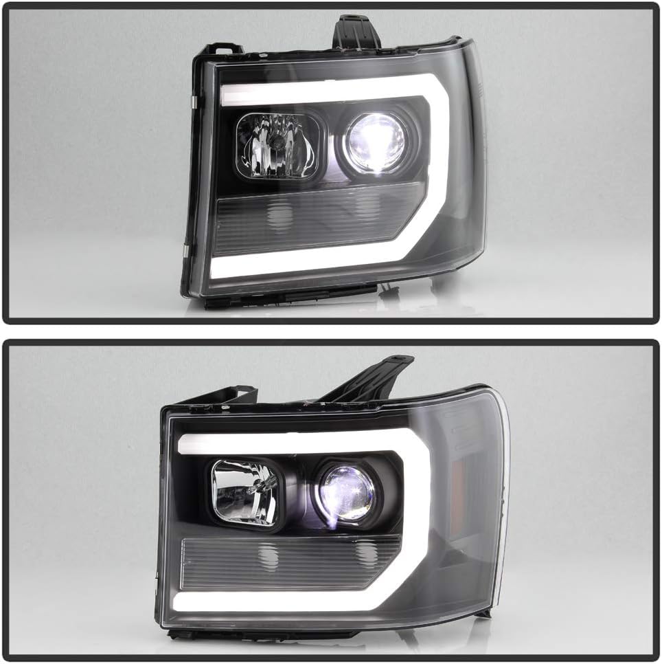 Black LED Tube Projector Headlights L937967