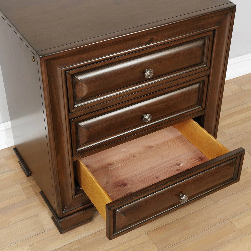 Rustic 3-Drawer Nightstand L474941