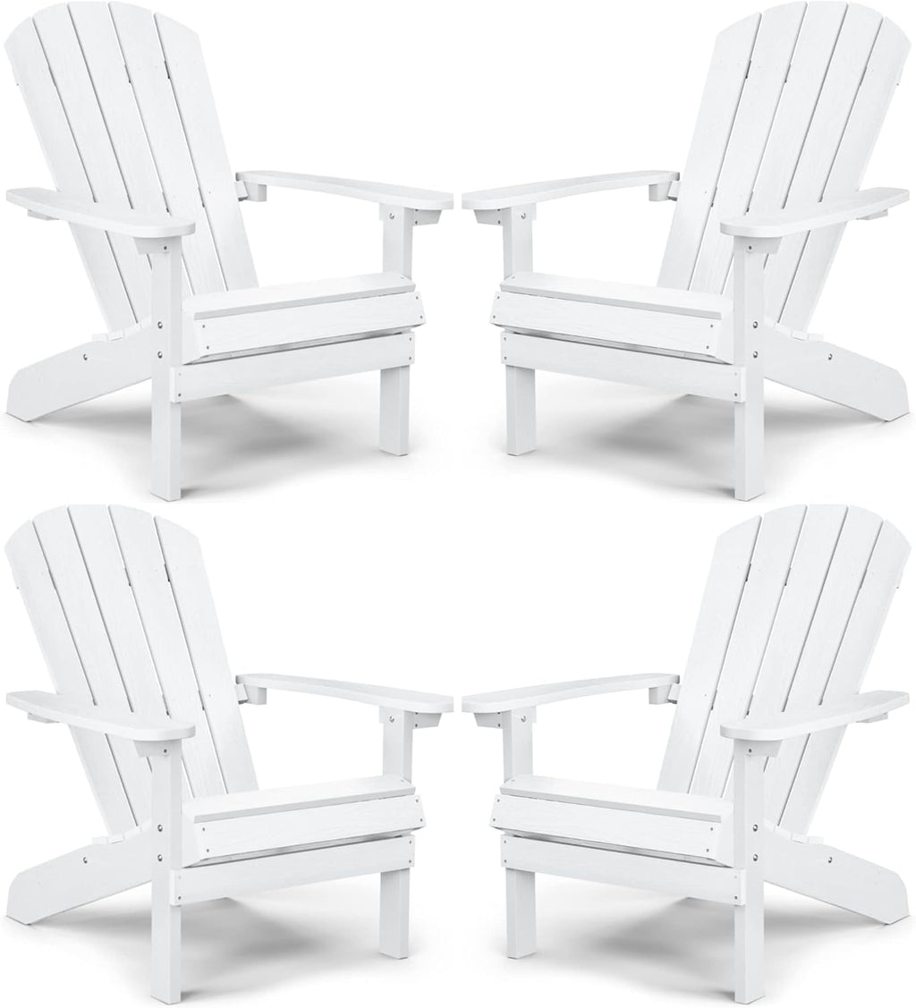 Grey Plastic Weather Resistant Adirondack Chairs Set of 4 L106091