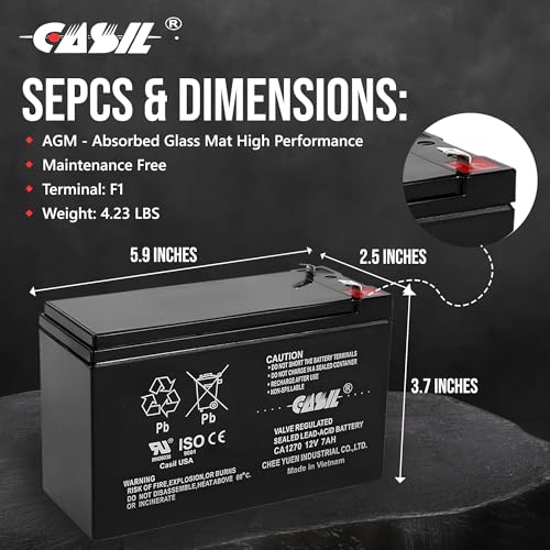 12V 7AH Sealed Lead Acid Alarm Battery Q666364