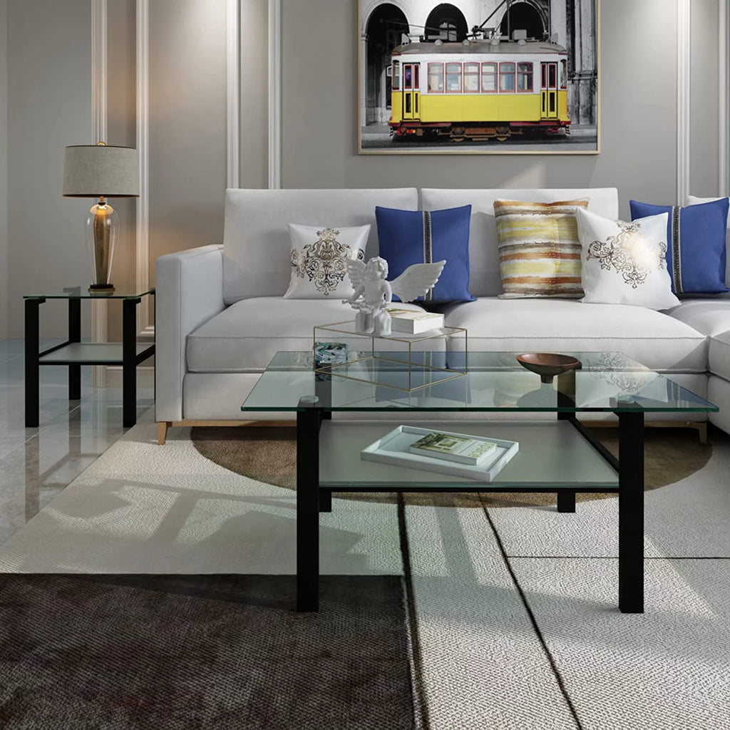 Glass Coffee Table End Table R8510