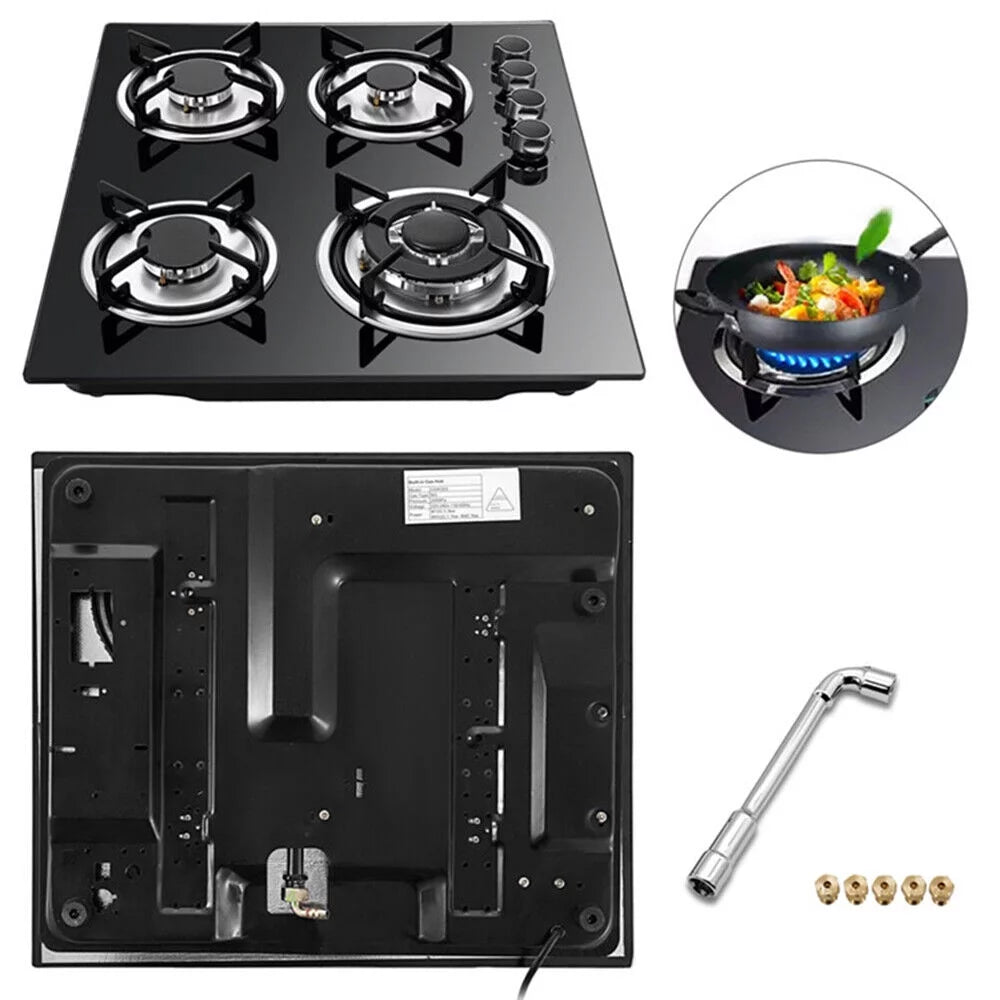 4 Burners Gas Cooktop Tempered Glass T243117