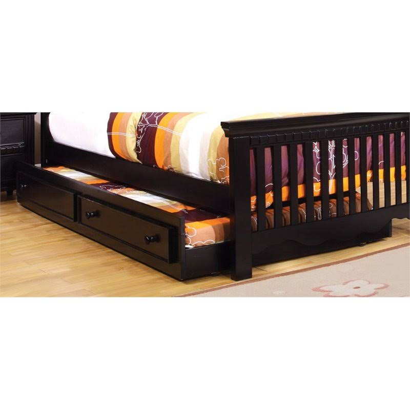 Black Solid Wood Trundle M259243
