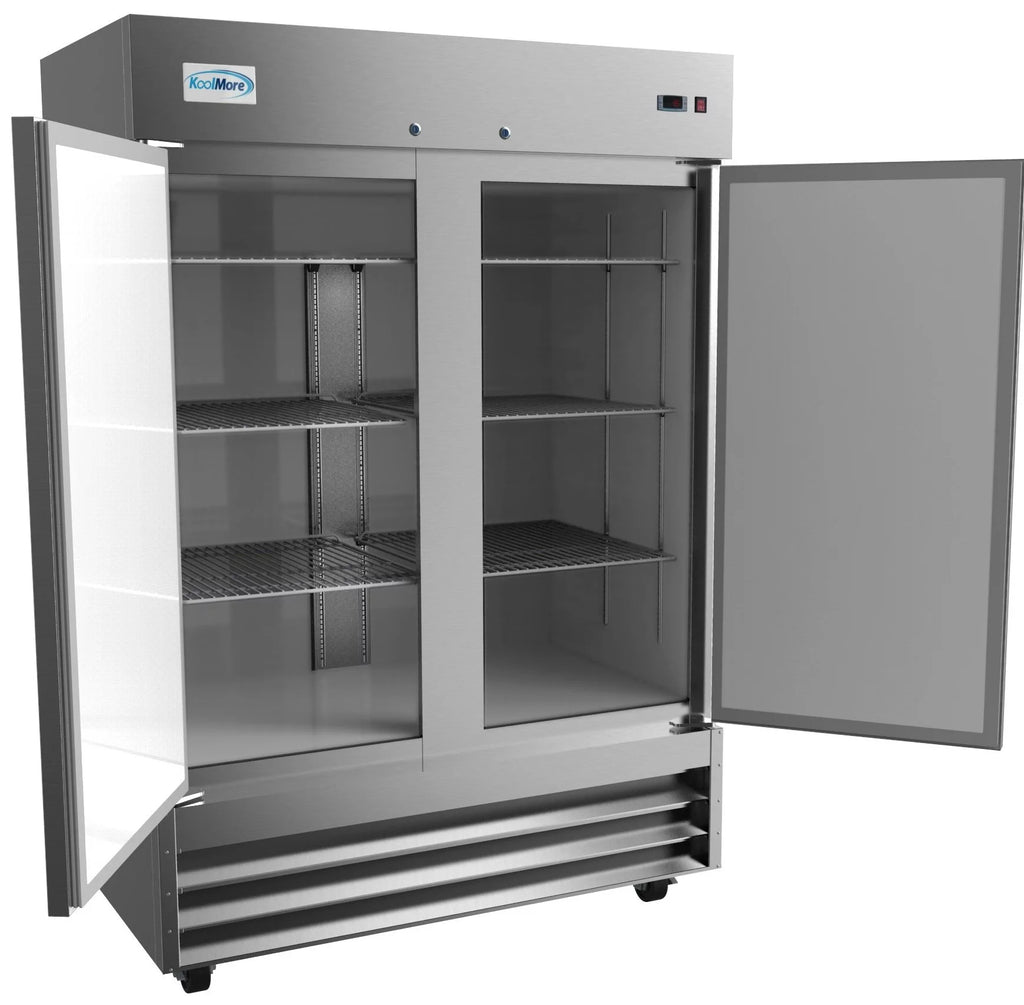54 in Two Door Stainless Steel Reach-in Refrigerator Cooler T1774