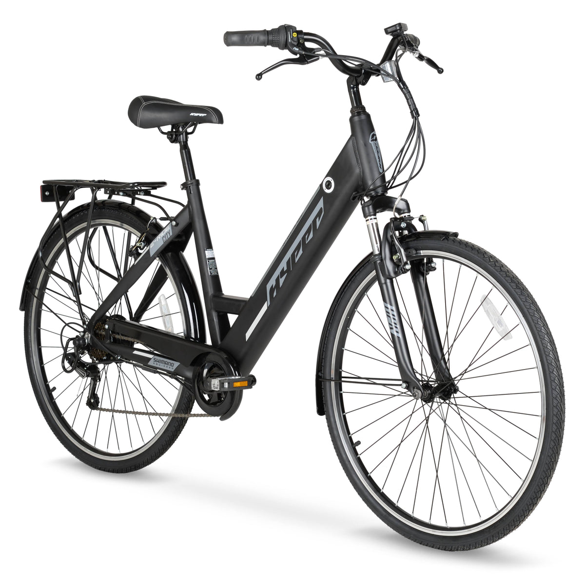 Electric Pedal Assist Commuter Bike 700c Wheels Black U809