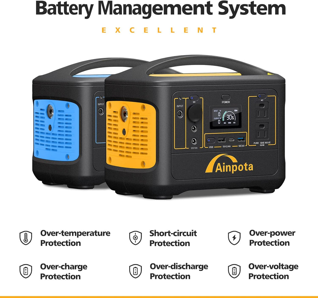 300W Portable Power Station 278Wh Lithium Battery with 110V AC Outlets B602327