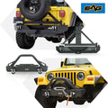 Heavy Duty Front and Rear Bumper with Tire Carrier Combo F8544