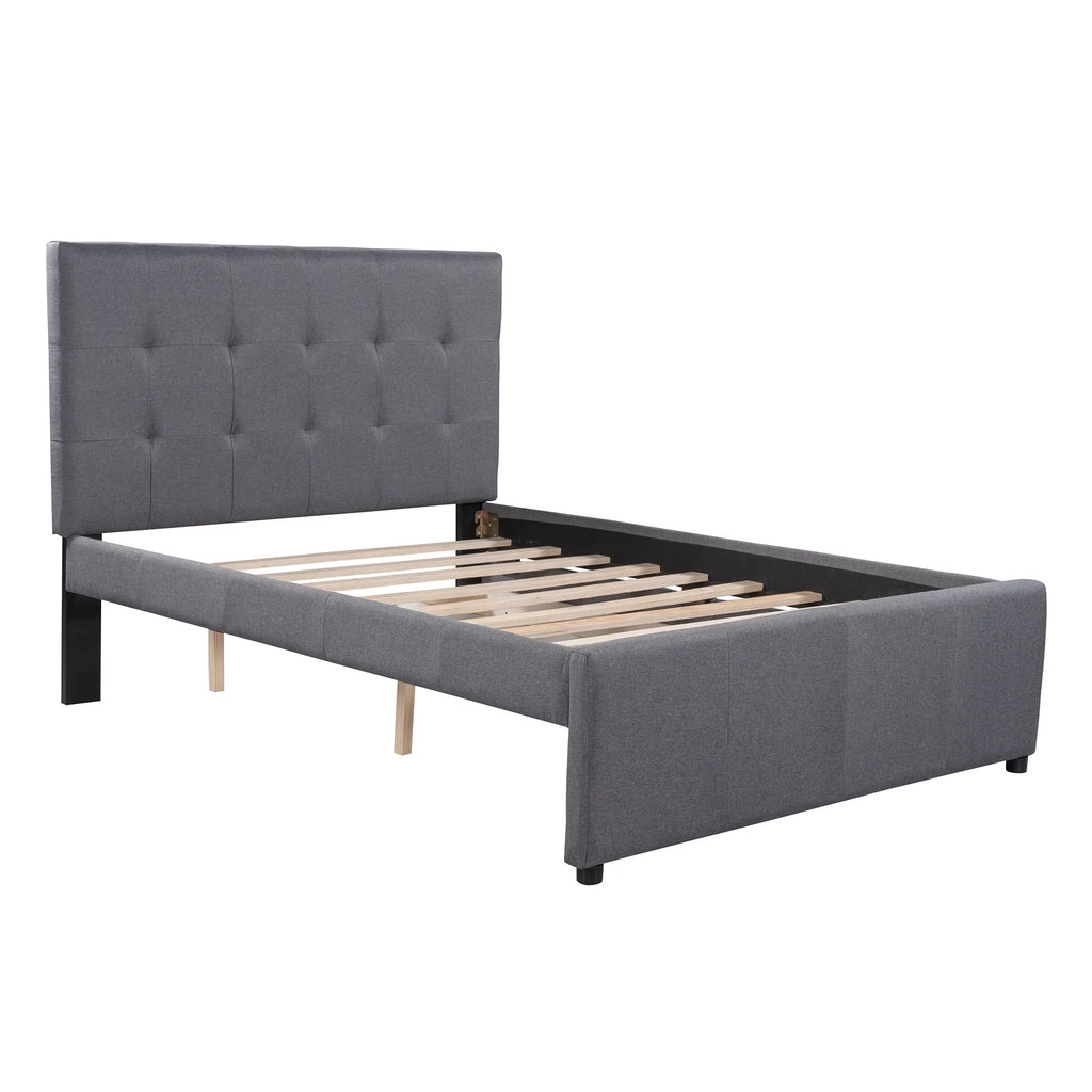 Full Size Upholstered Platform Bed with Two Storage Drawers U911565