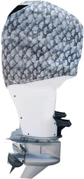 Grey Fish Scales Outboard Motor Cover I5412