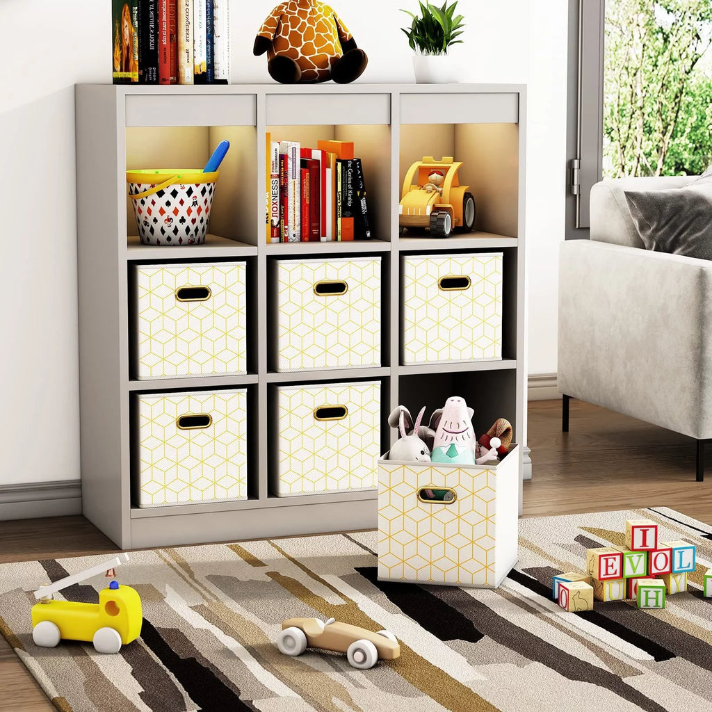 Set of 6 Collapsible Storage Cubes with Handles P9569