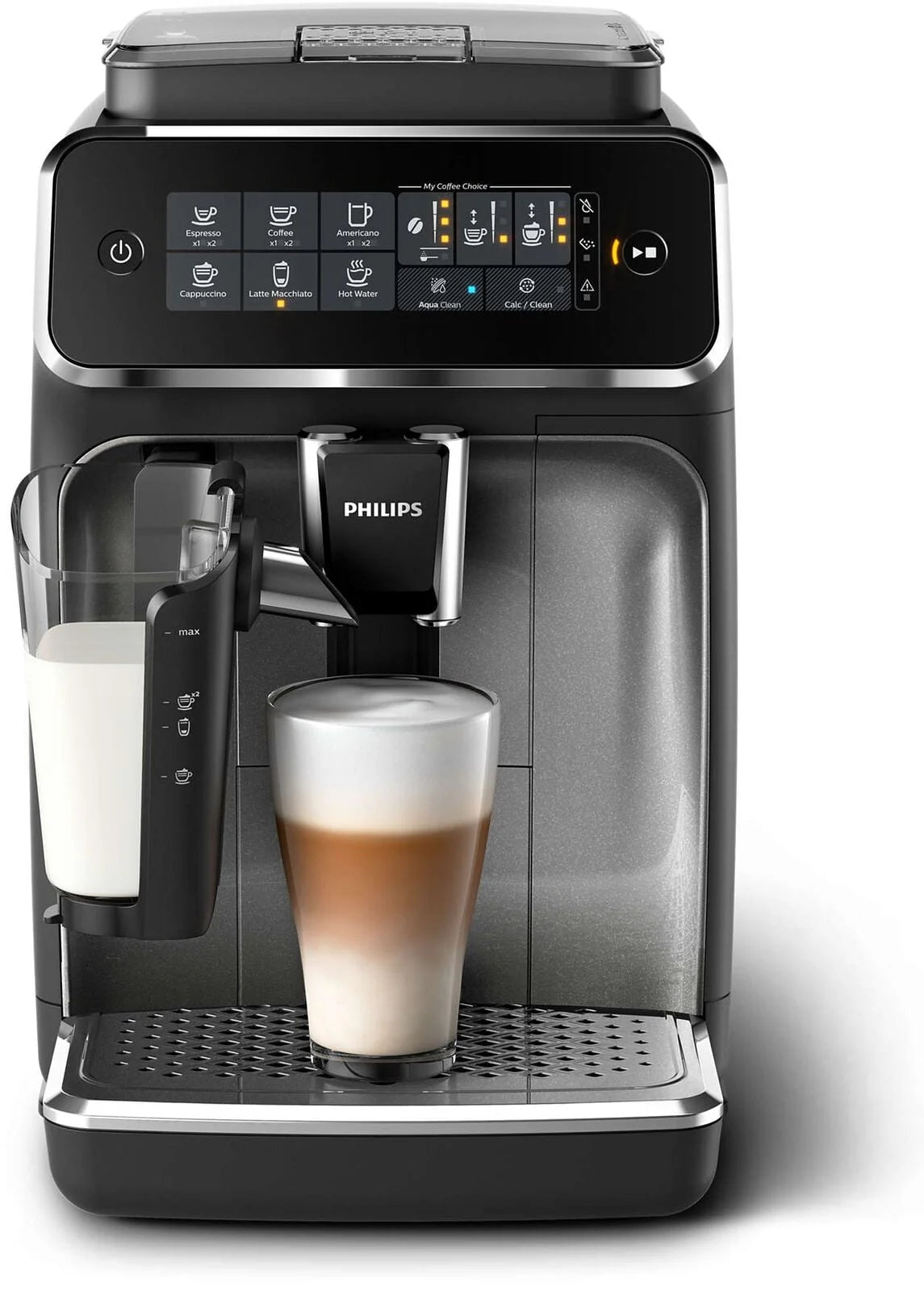 Fully Automatic Espresso Machine with LatteGo, Silver X3739