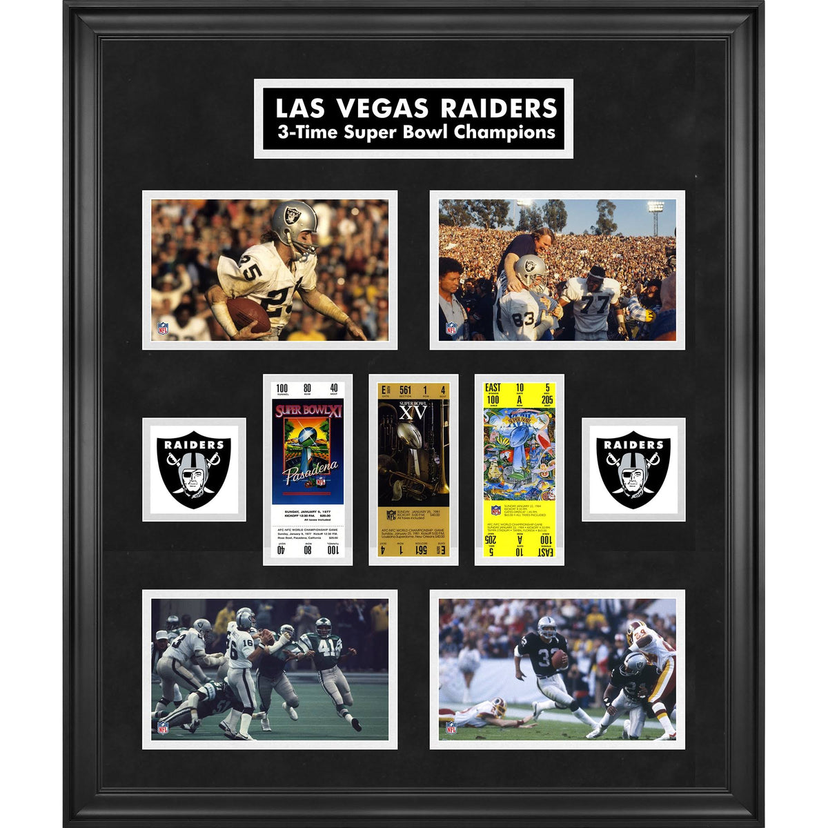 Framed Super Bowl Replica Ticket & Photo Collage M878