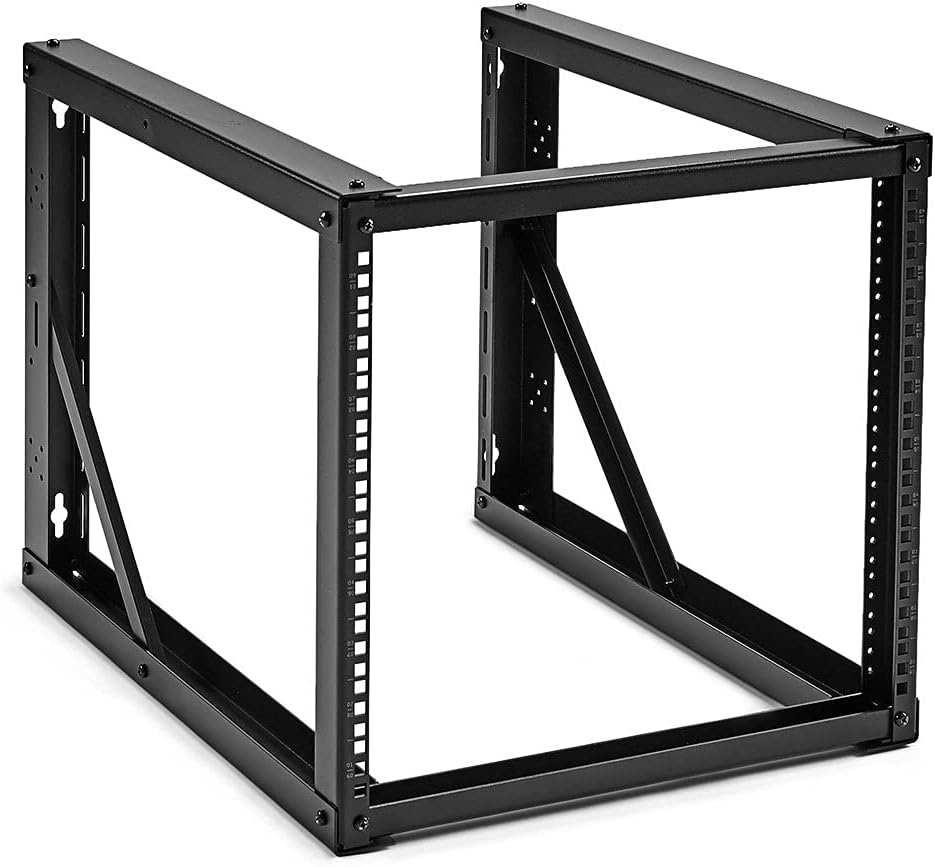 9U Wall-Mount Open Frame Steel Network Equipment Rack E410
