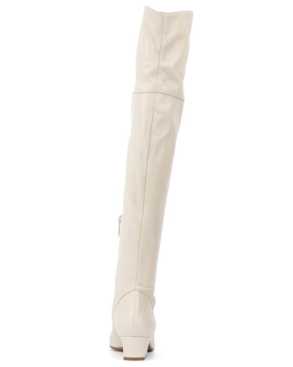 White Weatherproof Leather Boots Y137