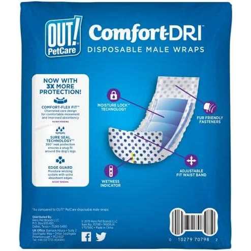 Disposable Male Dog Diapers with Leak Proof Fit B7443