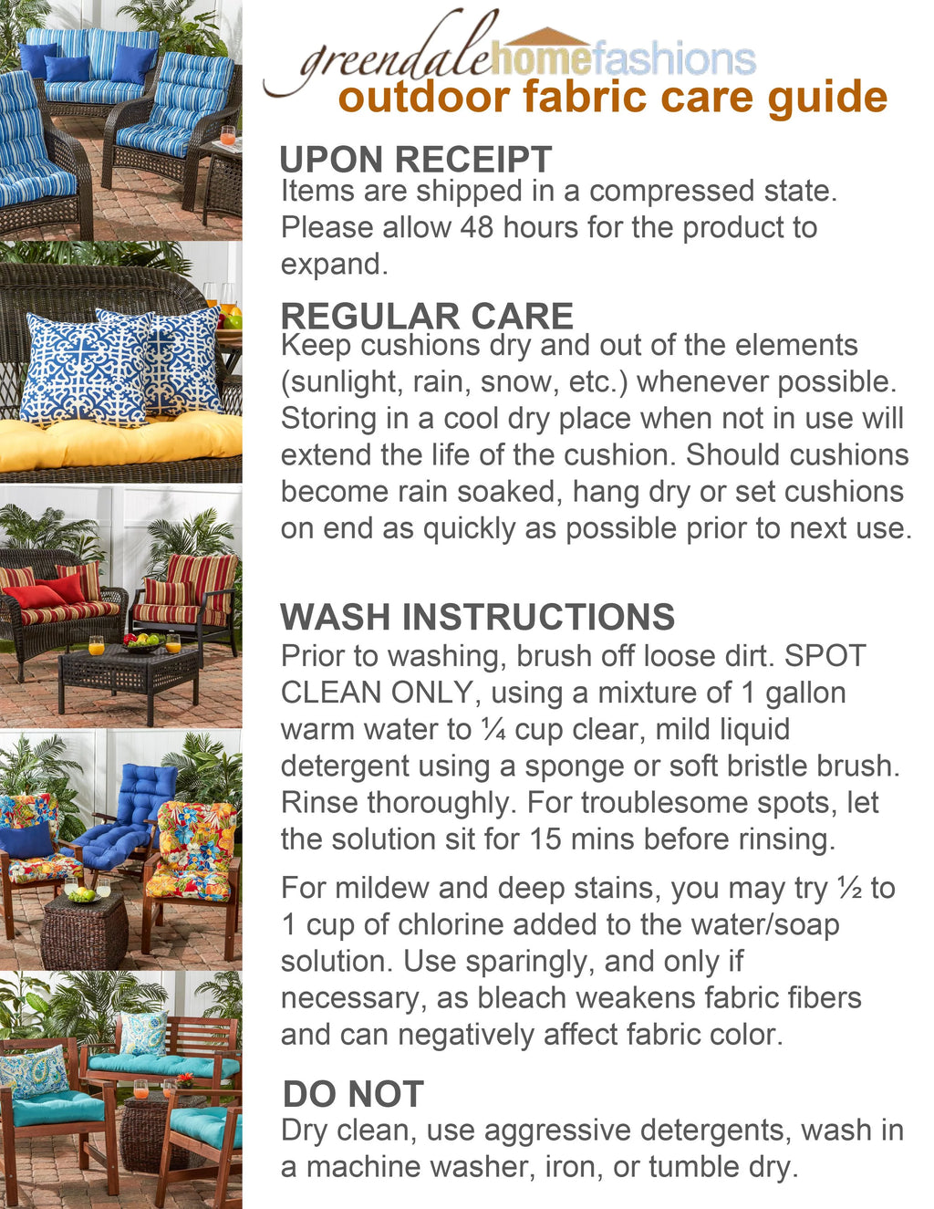 44 x 22 in. Outdoor High Back Chair Cushion Set of 2 Q92351