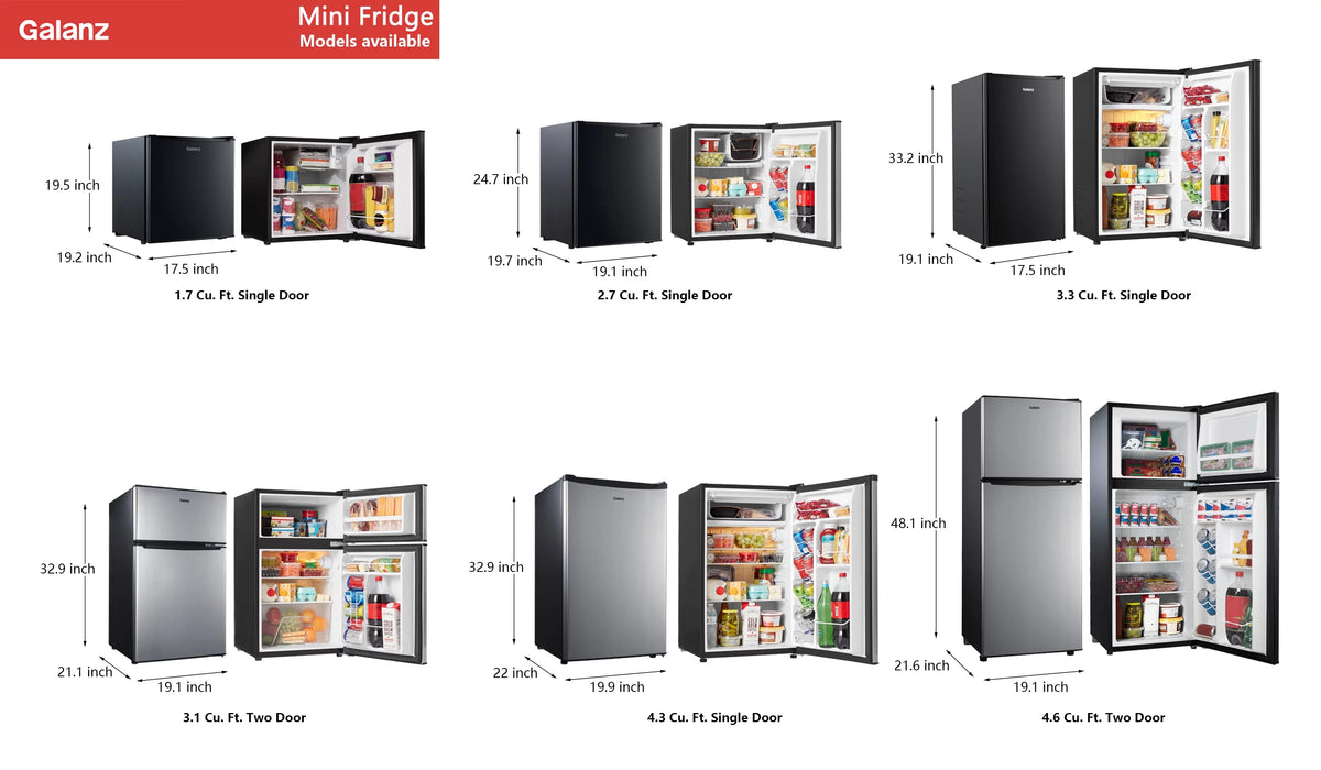 3.3 Cu ft Black Mini Fridge G171034