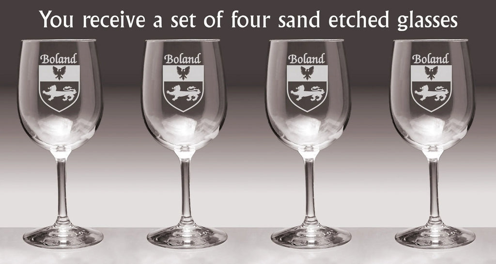 Irish Coat of Arms Wine Glasses Set of 4 P921011