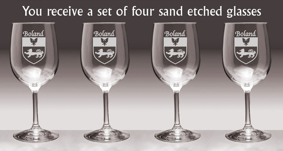 Irish Coat of Arms Wine Glasses Set of 4 P921011