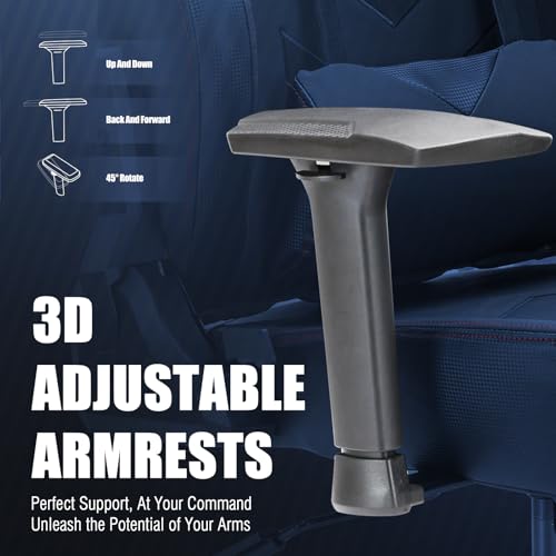 Big and Tall Gaming Chair with Footrest Ergonomic High Back Reclining H1086