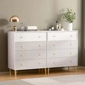 White 4 Drawer Dresser Set of 2 Y341077