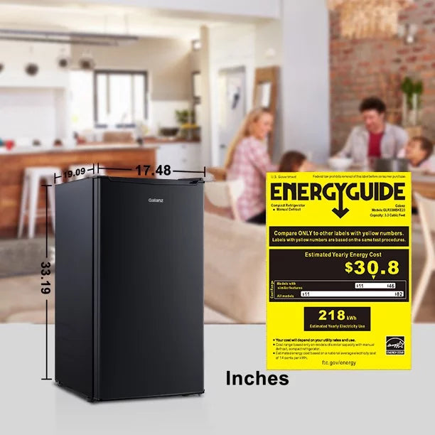 3.3 Cu ft Black Mini Fridge G171034