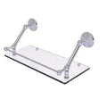Floating Glass Shelf with Gallery Rail 18 Inch B288384