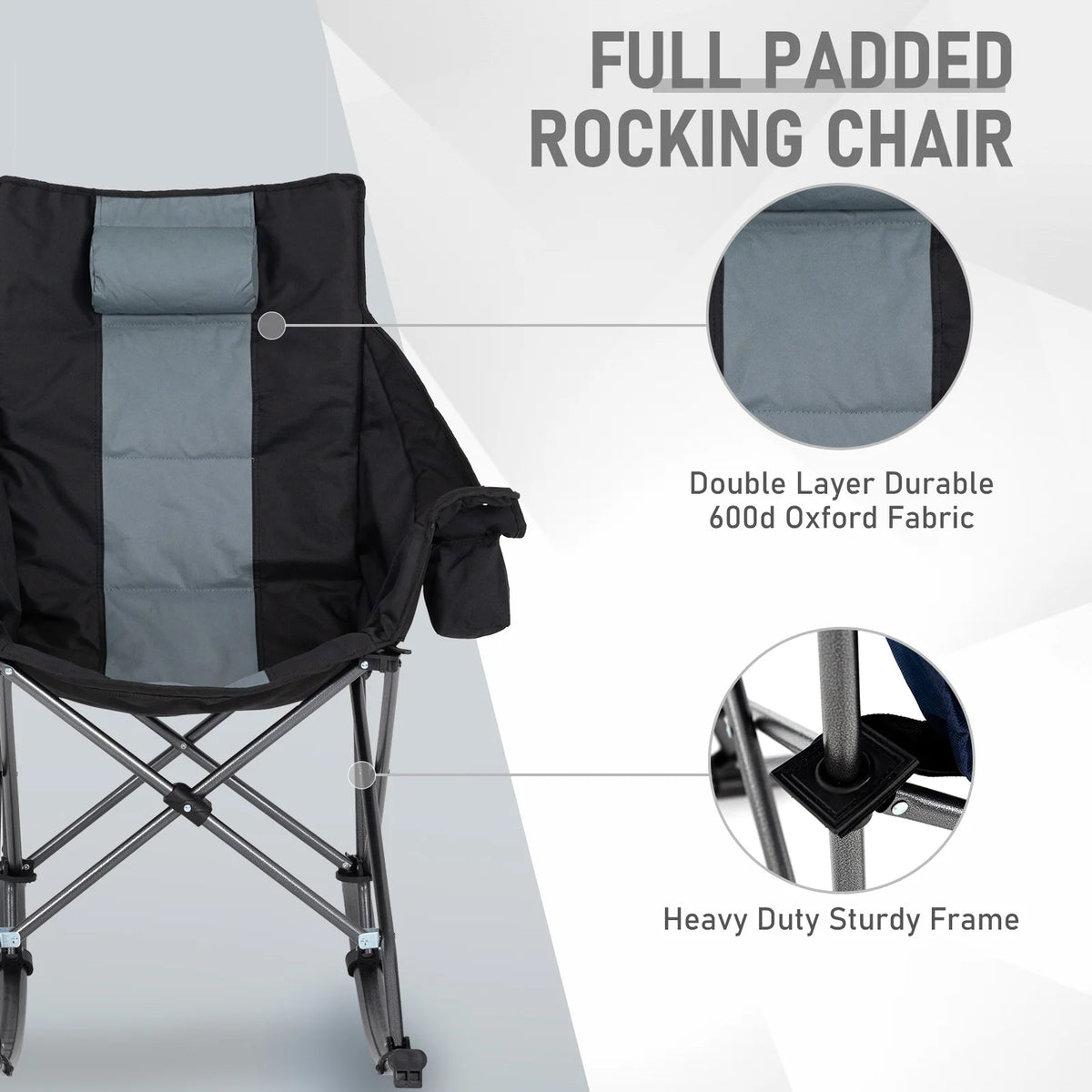 Folding Rocking Camping Chair with Carry Bag A9407