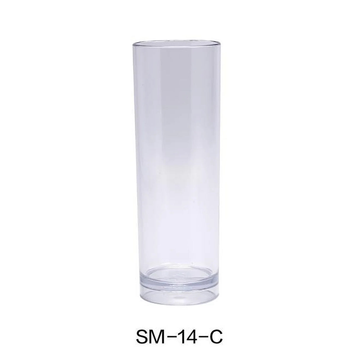 Clear 14 oz Plastic Stemware Glass Pack of 24 G928